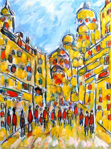 Marché St Pierre di Jean Mirre, Pittura in vendita su Singulart