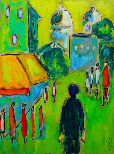 Paris émeraude di Jean Mirre, Pittura in vendita su Singulart