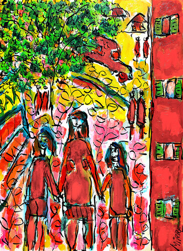 Piscine par Jean Mirre, Peinture en vente sur Singulart