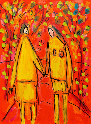 Printemps et amour von Jean Mirre, Malerei kaufen auf Singulart