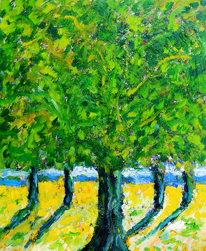 exArbres et ciel di Jean Mirre, Pittura in vendita su Singulart