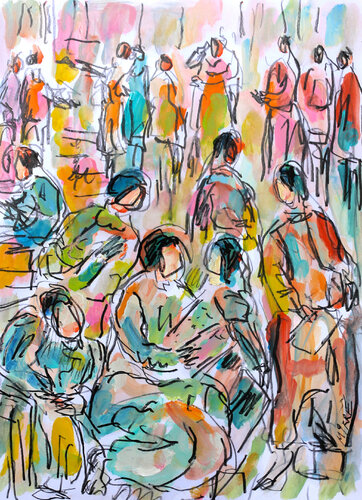 Nouvelle Ecole d'Athènes by Jean Mirre, Painting for Sale on Singulart