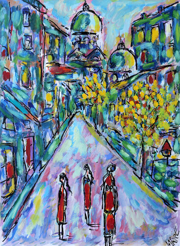 Rue des filles by Jean Mirre, Painting for Sale on Singulart