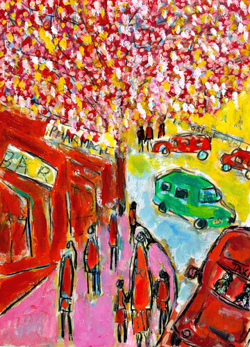Taxi Bar van Jean Mirre, Schilderij te koop op Singulart