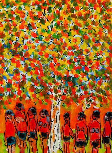 Village au Kenya di Jean Mirre, Pittura in vendita su Singulart