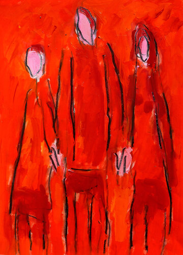 Couple et enfant van Jean Mirre, Schilderij te koop op Singulart