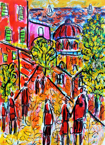 Vacances en famille de Jean Mirre, Pintura a la venta en Singulart