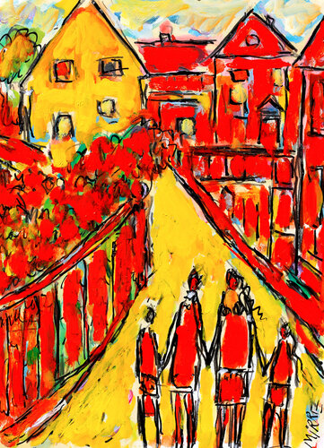 exOde to family life di Jean Mirre, Pittura in vendita su Singulart