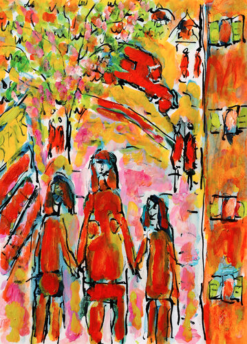 L'heure du goûter by Jean Mirre, Painting for Sale on Singulart