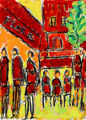 Flore à St Germain van Jean Mirre, Schilderij te koop op Singulart