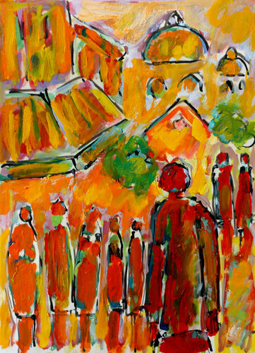 Compostelle di Jean Mirre, Pittura in vendita su Singulart