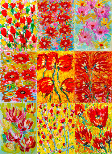 Fleurs à toute heure van Jean Mirre, Schilderij te koop op Singulart