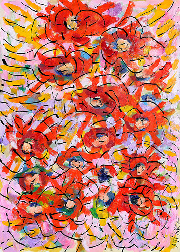 Jardin constellation di Jean Mirre, Pittura in vendita su Singulart