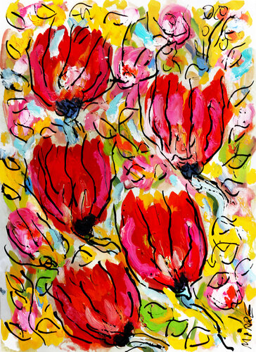 Chants de fleurs by Jean Mirre, Painting for Sale on Singulart