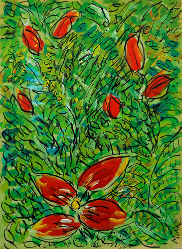 Deep forest par Jean Mirre, Peinture en vente sur Singulart