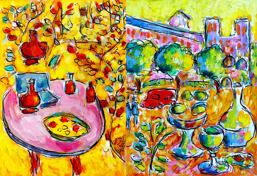 Le coffret bleu à Paris von Jean Mirre, Malerei kaufen auf Singulart