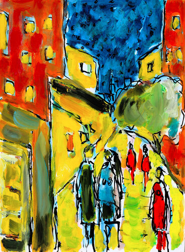Par les soirs bleus d'été ( Rimbaud ) van Jean Mirre, Schilderij te koop op Singulart