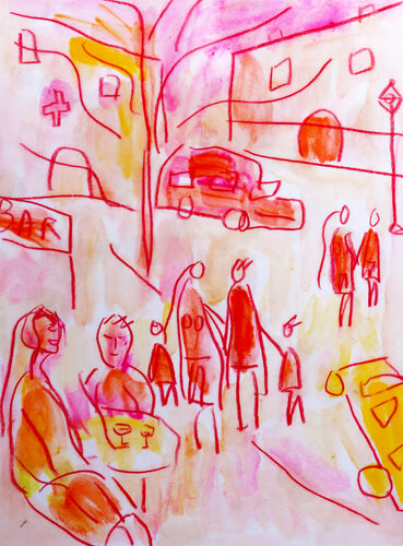 Harry's Bar van Jean Mirre, Schilderij te koop op Singulart