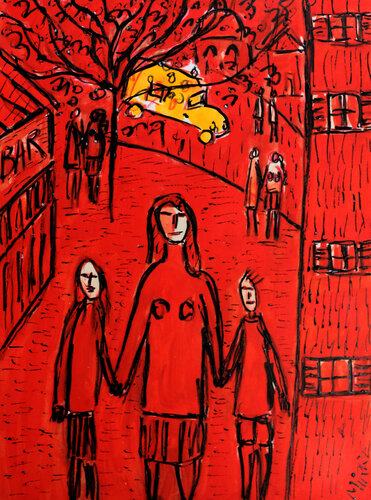 Piscine à la Butte Rouge by Jean Mirre, Painting for Sale on Singulart