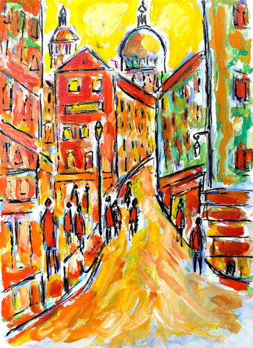 Eclairage public par Jean Mirre, Peinture en vente sur Singulart