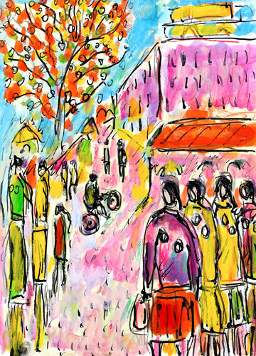 Shopping spree di Jean Mirre, Pittura in vendita su Singulart
