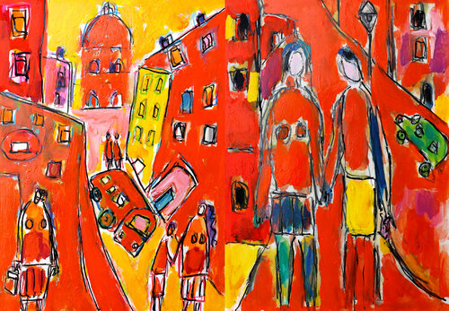 Coppia in strada Jean Mirre