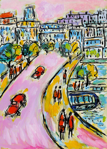 Pont de Paris by Jean Mirre, Painting for Sale on Singulart