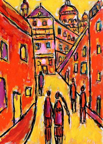 Collonges-La-Rouge van Jean Mirre, Schilderij te koop op Singulart