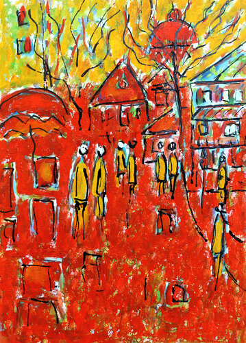 Tertre rouge van Jean Mirre, Schilderij te koop op Singulart