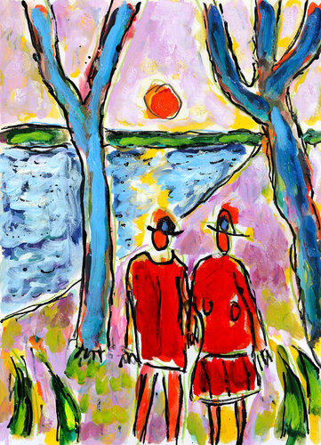 Vacances au Mexique van Jean Mirre, Schilderij te koop op Singulart