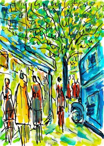 Back in London SOLD van Jean Mirre, Schilderij te koop op Singulart