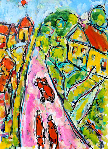 exPavillons de banlieue van Jean Mirre, Schilderij te koop op Singulart