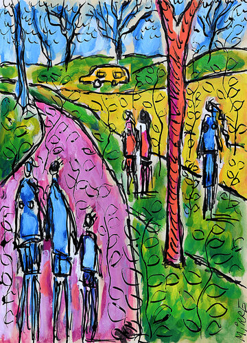 Road to GoodLuck by Jean Mirre, Painting for Sale on Singulart