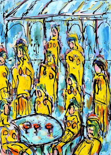 exGrande tablée van Jean Mirre, Schilderij te koop op Singulart