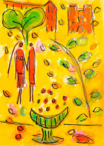 Les amours jaunes  Tristan Corbière van Jean Mirre, Schilderij te koop op Singulart