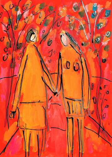 Sous les arbres van Jean Mirre, Schilderij te koop op Singulart