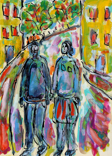 exUrban love van Jean Mirre, Schilderij te koop op Singulart