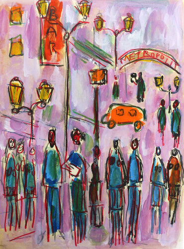 Bar by Jean Mirre, Painting for Sale on Singulart
