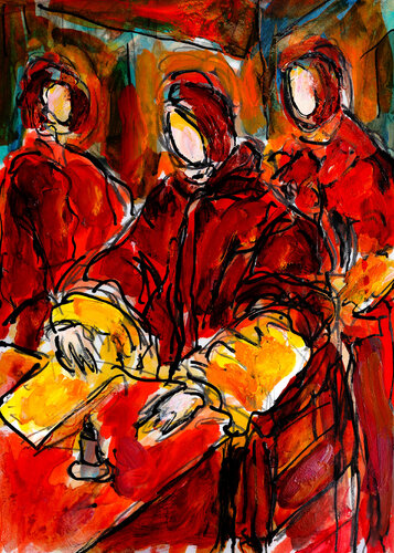 exL'origine du pouvoir van Jean Mirre, Schilderij te koop op Singulart