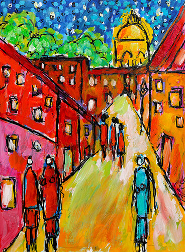 Retraite sans flambeaux by Jean Mirre, Painting for Sale on Singulart