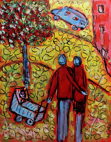 Première voiture van Jean Mirre, Schilderij te koop op Singulart