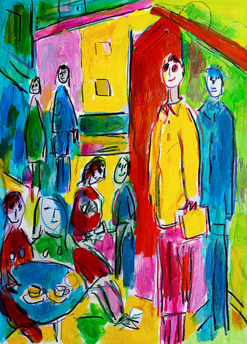 Retour des beaux jours par Jean Mirre, Peinture en vente sur Singulart