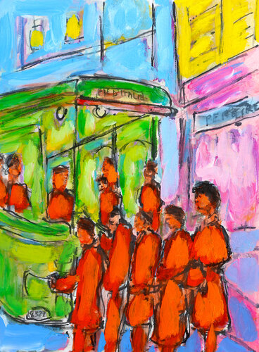 exBus parisien van Jean Mirre, Schilderij te koop op Singulart