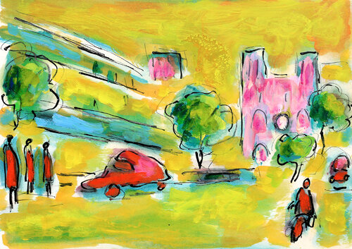 Paris fiction von Jean Mirre, Malerei kaufen auf Singulart