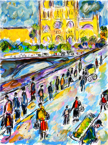 Paris pittoresque van Jean Mirre, Schilderij te koop op Singulart