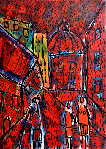 exVieux monde van Jean Mirre, Schilderij te koop op Singulart