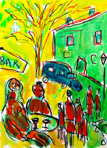 exLa fille du bar van Jean Mirre, Schilderij te koop op Singulart