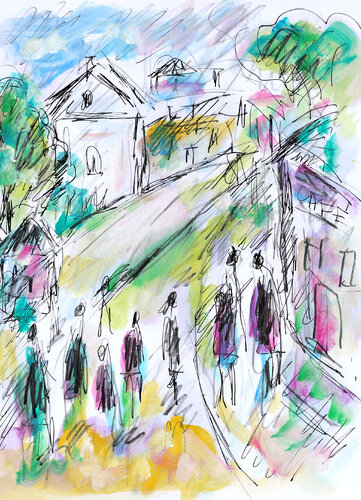 Villageois de Jean Mirre, Pintura a la venta en Singulart