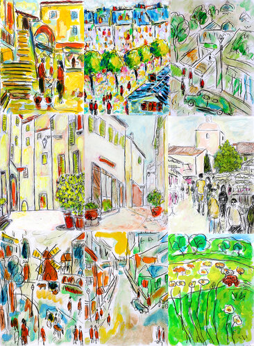 Tour de France van Jean Mirre, Schilderij te koop op Singulart