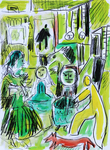 exLes ménines de Picasso van Jean Mirre, Schilderij te koop op Singulart